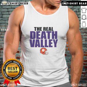 Clemson Tigers tank top featuring 'The Real Death Valley' design, perfect for fans and game day attire.