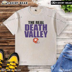 Top Clemson Tigers The Real Death Valley washed t-shirt featuring vibrant colors and team logo for fans.
