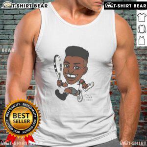Top Felix Auger-Aliassime tennis tank top on display, featuring a stylish design perfect for tennis enthusiasts.