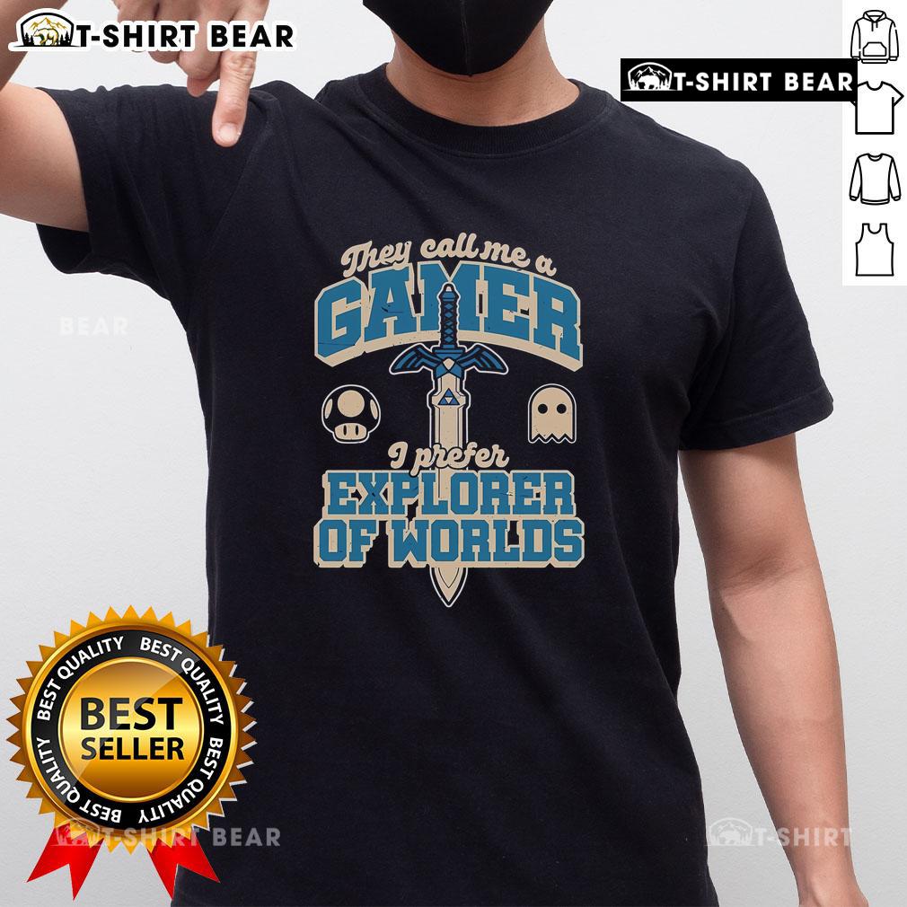 Top Gamer Sword Explorer T-Shirt featuring a vibrant graphic design for gaming enthusiasts and adventurers.