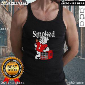 Top Georgia Bulldogs vs Tennessee Volunteers smoked tank top featuring team logos and vibrant colors for fans.