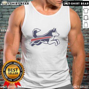 Top Husky Buffalo Bills football parody logo tank top featuring a playful design for fans and pet lovers.