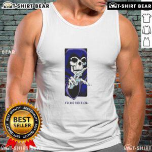 Top ID Die for a Cig Skeleton Tank Top featuring a stylish skeleton graphic, perfect for edgy fashion lovers.