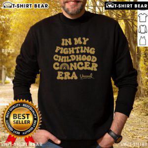 Top In My Fighting Childhood Cancer Era Sweatshirt featuring a bold design, supporting childhood cancer awareness and fighters.