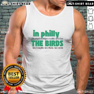 Top In Philly Championships tank top featuring a bird design, celebrating victory and team spirit in Philadelphia.