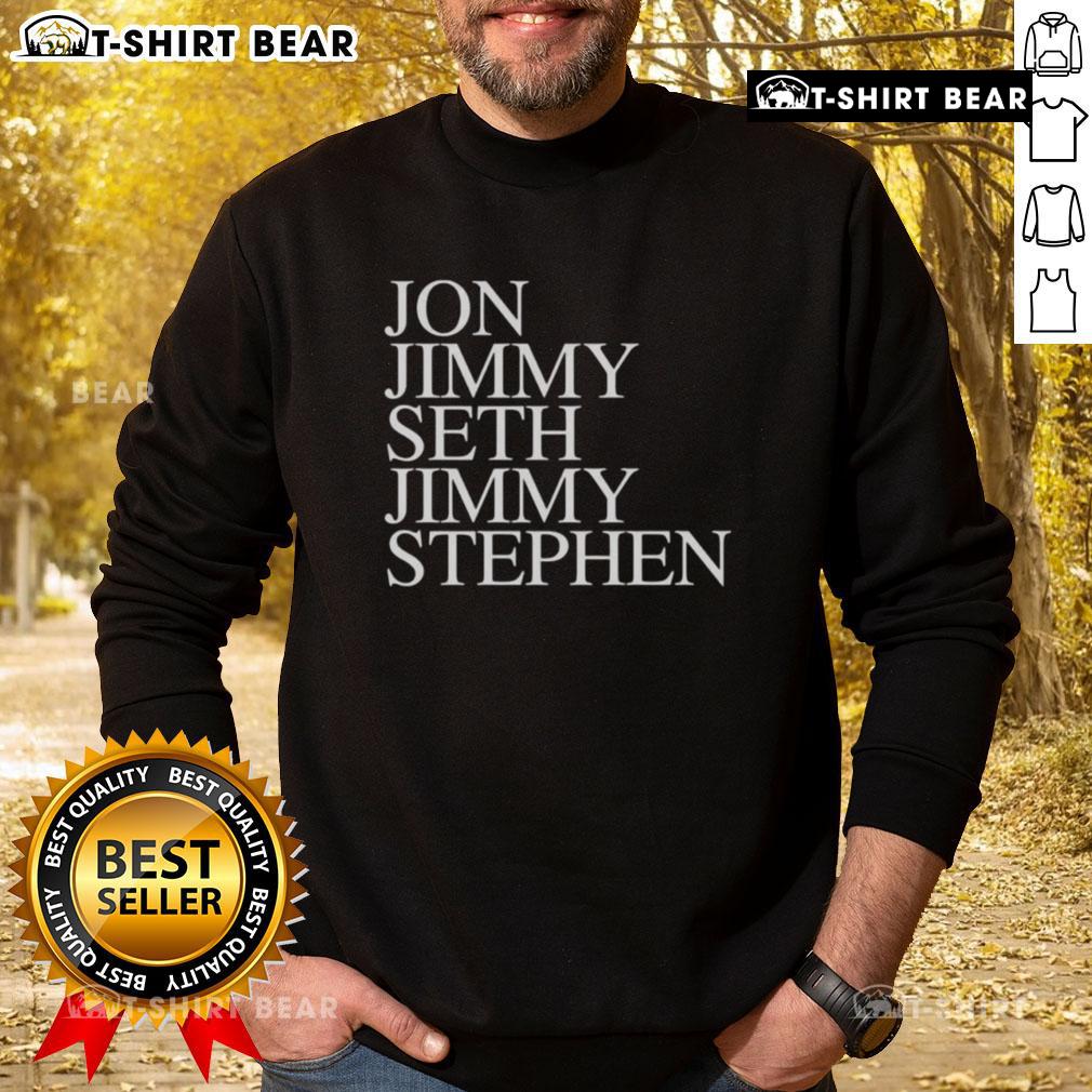Top John Jimmy Seth Jimmy Stephen sweatshirt featuring vibrant colors and stylish design, perfect for casual wear.