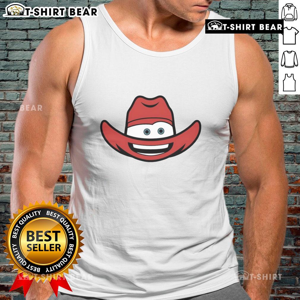 Top Lightning McLean hat tank top featuring vibrant colors and a bold design, perfect for fans of the animated film.