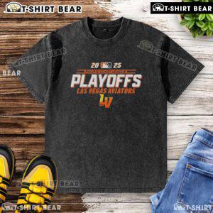 Top MLB 2025 Pacific Coast League Playoffs Las Vegas Aviators washed t-shirt showcasing team pride and style.