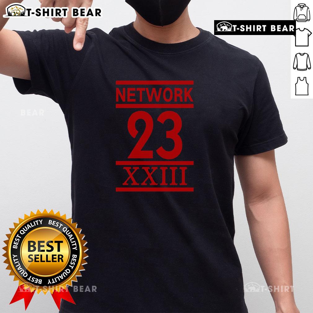 Alt Text: Stylish Top Network 23 XXIII T-Shirt featuring bold graphics and a comfortable fit, perfect for casual wear.