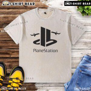 Top Plane Station September 11 attacks washed T-shirt featuring a tribute design and historical significance.