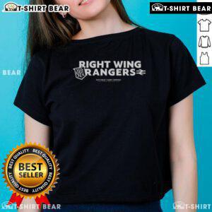 Top Right Wing Rangers Ladies Tee featuring a stylish design, perfect for fans of the team looking for comfortable apparel.