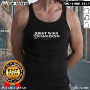 Top Right Wing Rangers tank top featuring a bold graphic design, perfect for sports fans and casual wear enthusiasts.