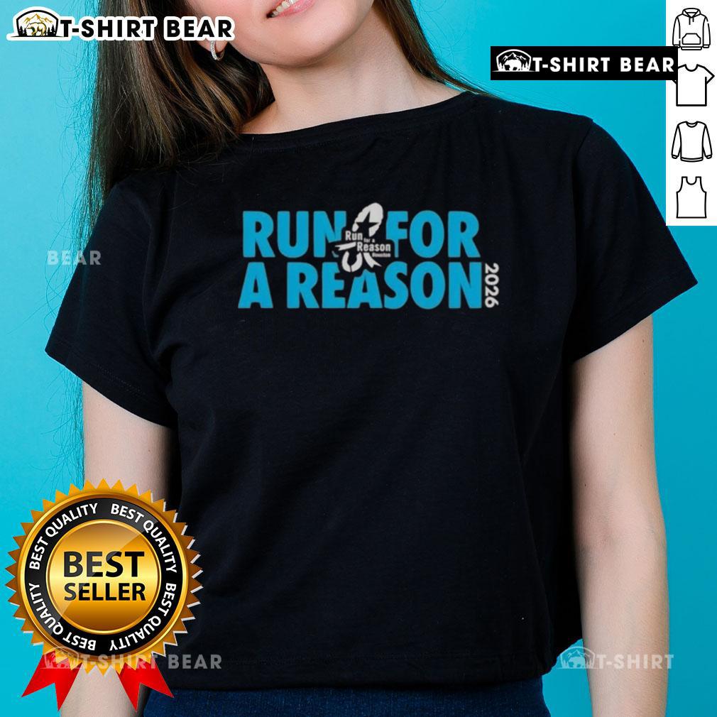 Top Run For A Reason Houston 2026 ladies tee featuring vibrant design and comfortable fit for active women.