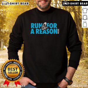 Cozy Top Run For A Reason Houston 2026 sweatshirt in vibrant colors, perfect for marathon enthusiasts and casual wear.