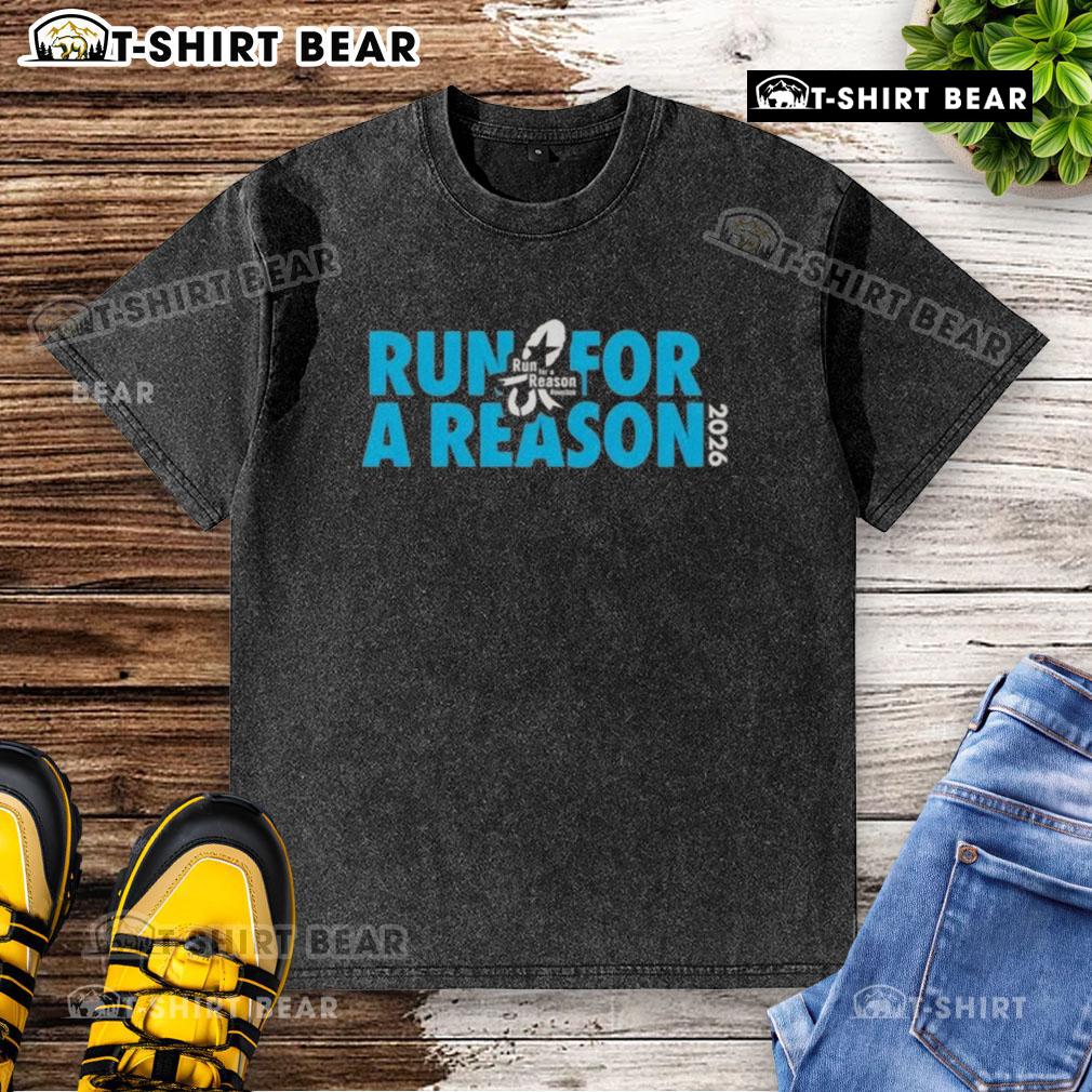 Top Run For A Reason Houston 2026 washed t-shirt in vibrant colors, perfect for casual wear and running events.