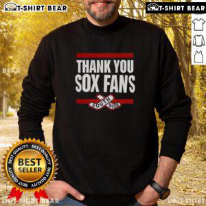 Top Thank You Sox Fans South Side Sweatshirt featuring team colors and logo, perfect for Chicago White Sox supporters.
