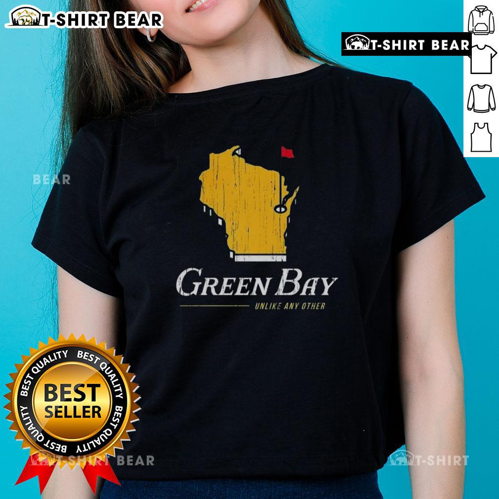 Stylish Green Bay Packers ladies tee featuring a unique design, perfect for fans to showcase team spirit and style.