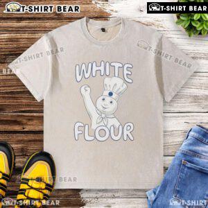 Top White Flour Pillsbury Doughboy washed t-shirt featuring a playful graphic of the iconic mascot.
