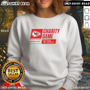 Top Xavier Worthy Kansas City Chiefs charity game sweatshirt benefiting CASA, featuring team colors and logo.