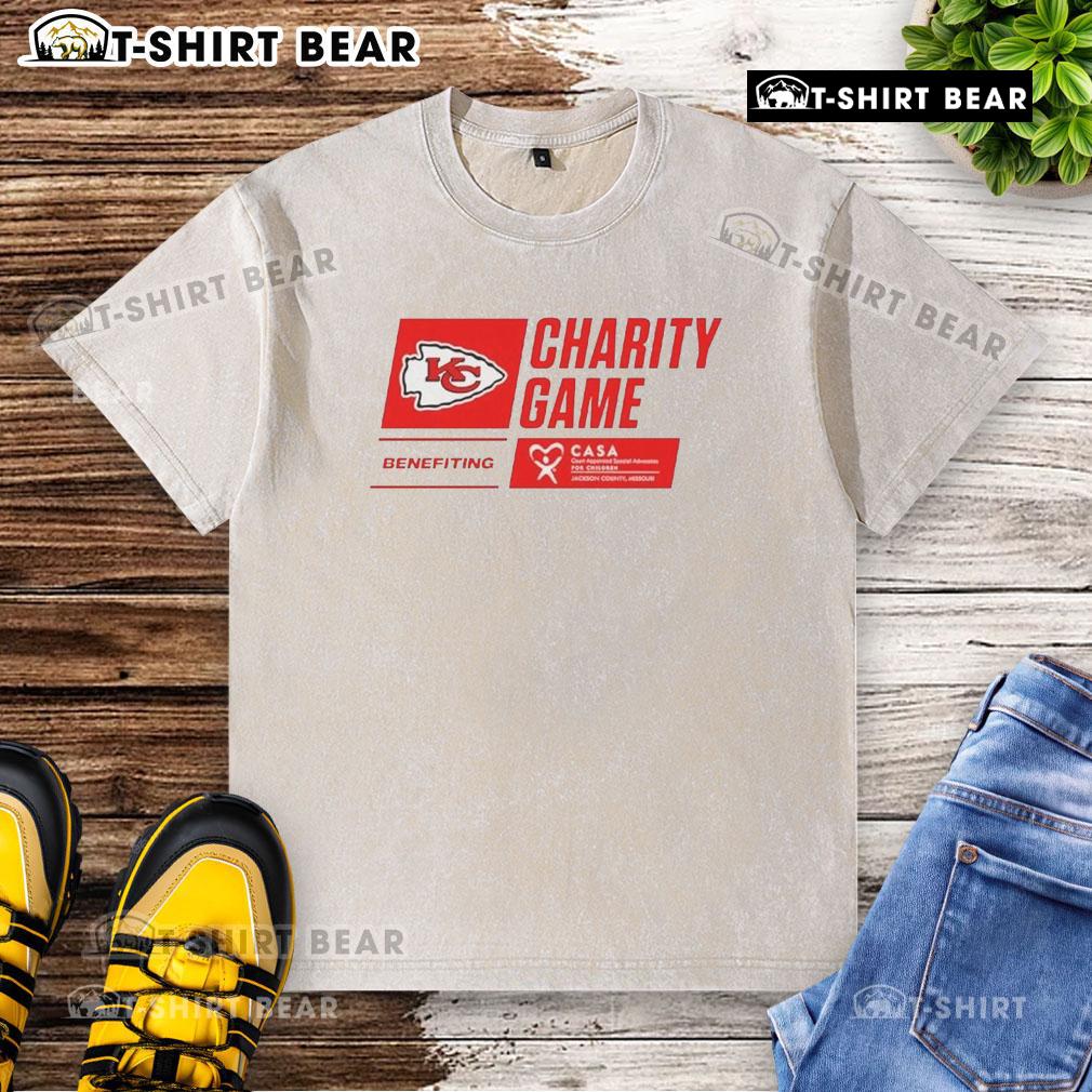 Top Xavier Worthy Kansas City Chiefs charity game T-shirt benefiting CASA, featuring vibrant design and team colors.
