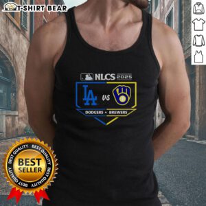Awesome Milwaukee Brewers vs Los Angeles Dodgers 2025 NLCS Matchup Tank Top featuring team logos and vibrant design.
