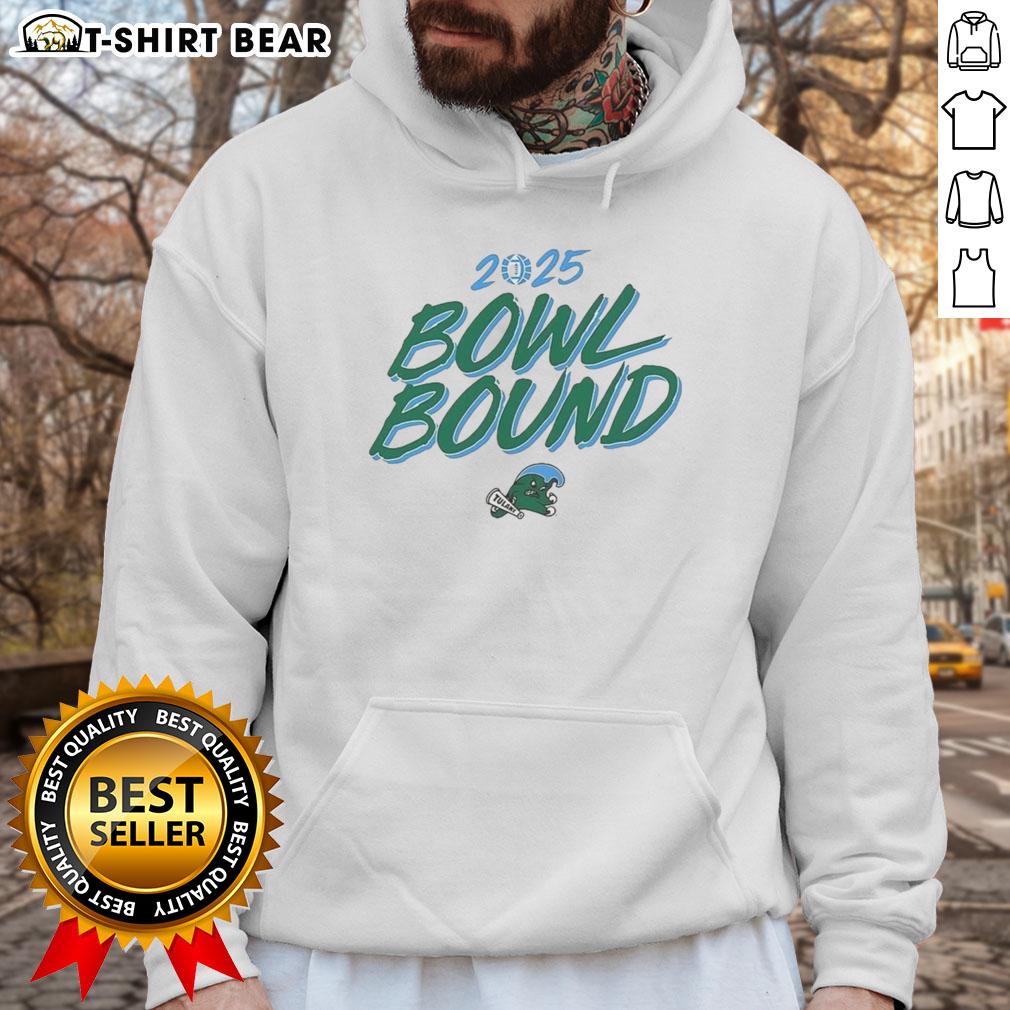 Awesome Tulane Green Wave Bowl Bound 2025 hoodie showcasing vibrant team colors and logo for fans and supporters.