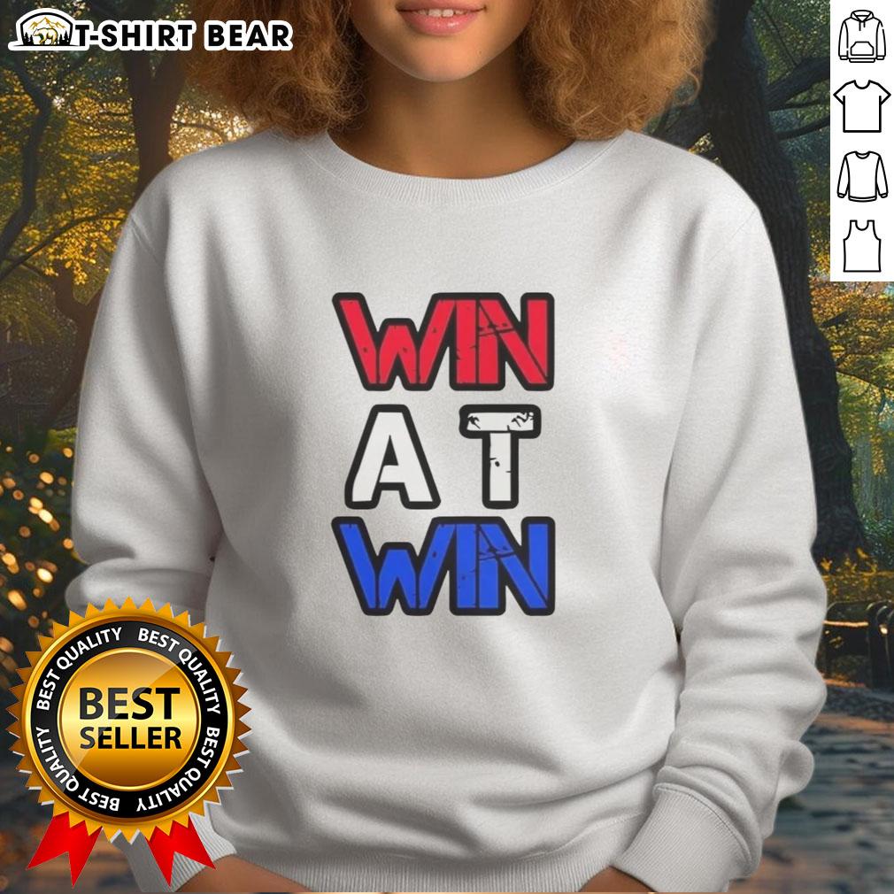 Awesome Win at Win Sweatshirt in navy blue, featuring a bold graphic design, perfect for casual and sporty outfits.
