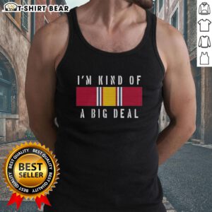 Alt Text: Cute anchorman meme tank top featuring Brian Kerg and National Defense Service Medal design, perfect for casual wear.