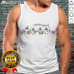 Funny marching dumpling tank top featuring a cute dumpling character in a playful design, perfect for food lovers.