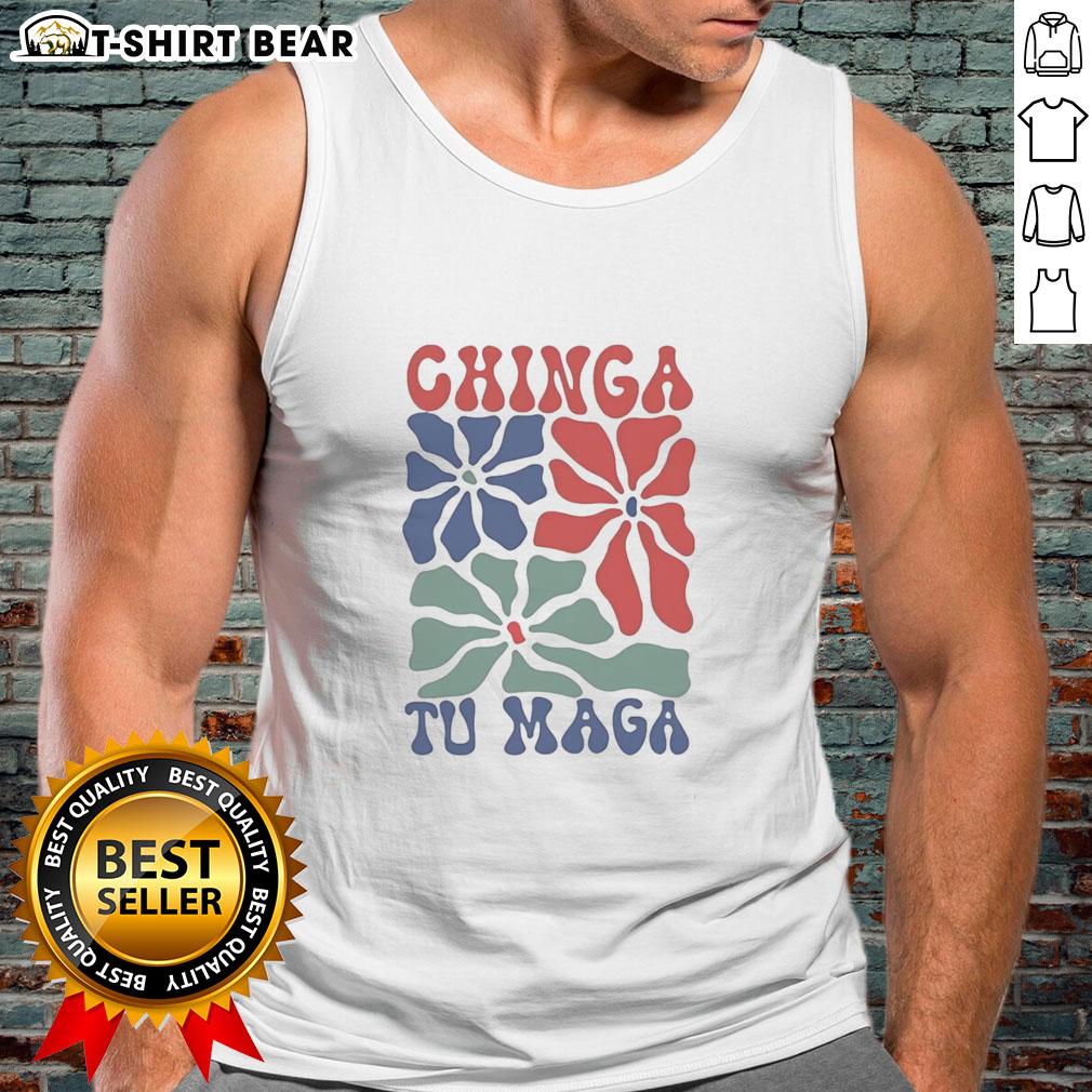 Good Chinga Tu Maga tank top featuring vibrant colors and a stylish design, perfect for casual summer wear.