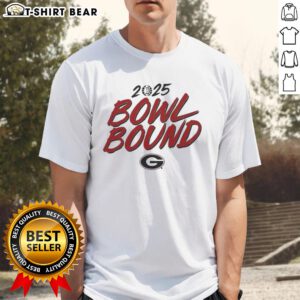 Good Georgia Bulldogs Bowl Bound 2025 T-Shirt featuring team colors and logo, perfect for fans celebrating the season.