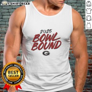 Good Georgia Bulldogs Bowl Bound 2025 tank top featuring team colors and logo, perfect for fans celebrating the season.