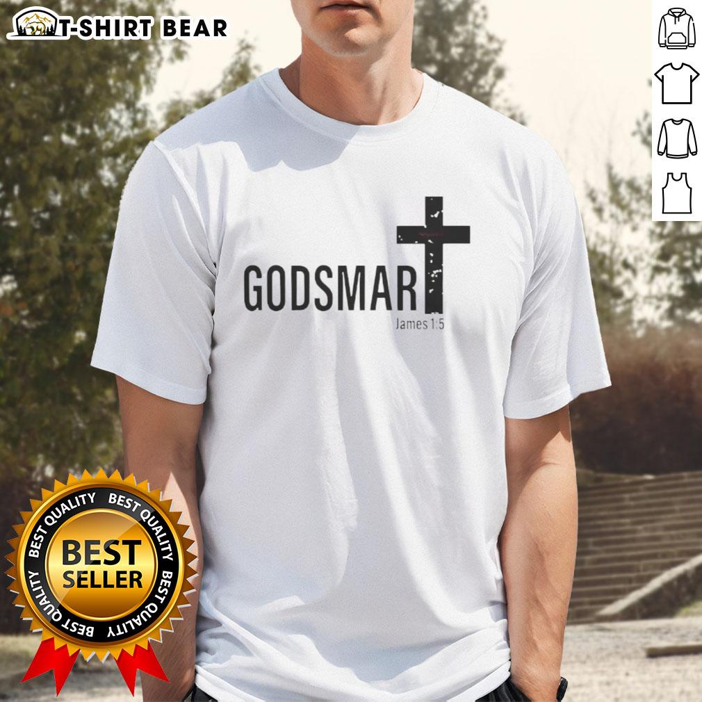 Good Godsmart James 1-5 Cross T-Shirt featuring a stylish cross design, perfect for faith-inspired fashion.