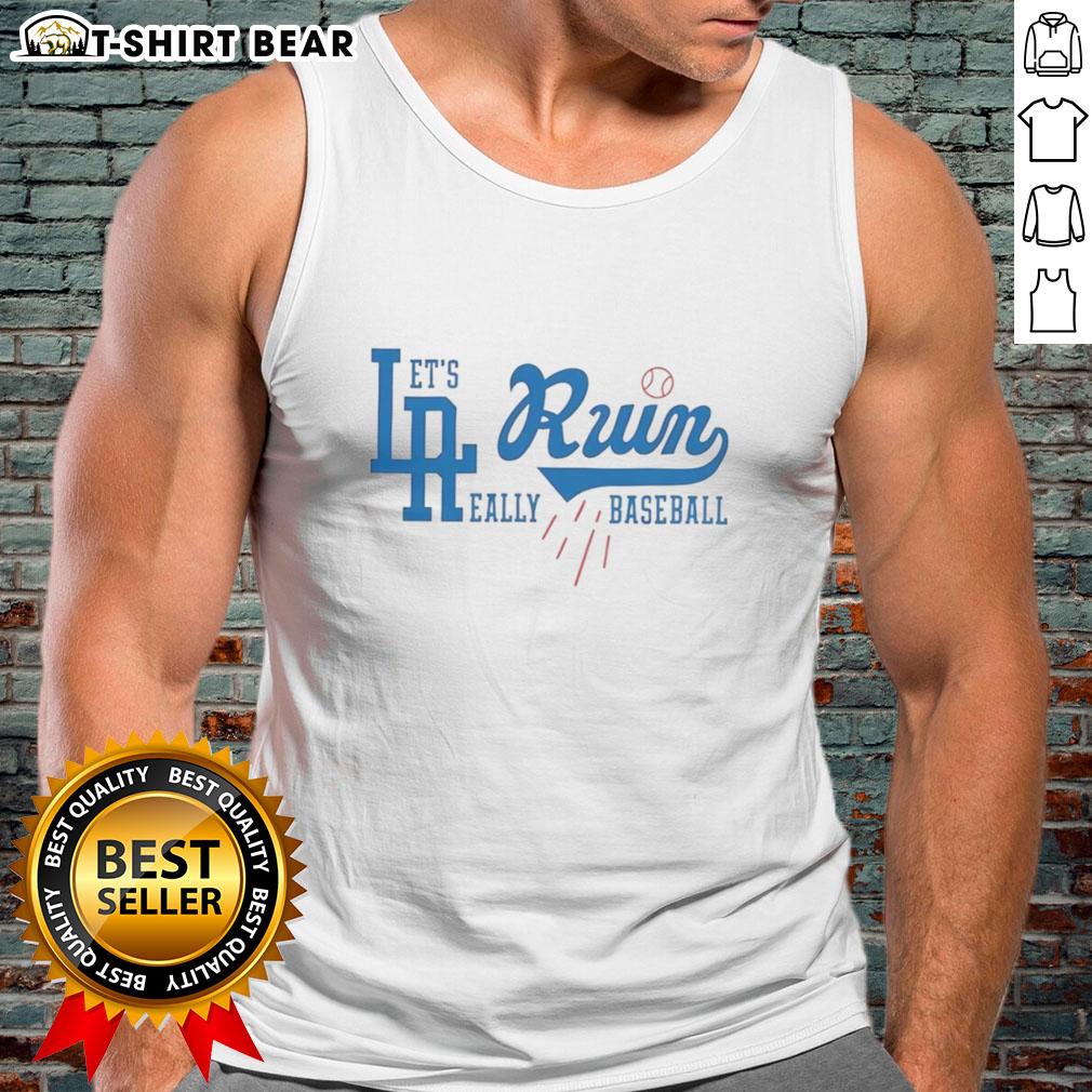 Good LA Run Dodgers tank top featuring a stylish design for baseball fans, perfect for workouts or casual outings.
