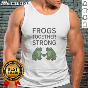 Good Portland Frogs Together Strong tank top featuring a vibrant frog design, perfect for casual summer wear.