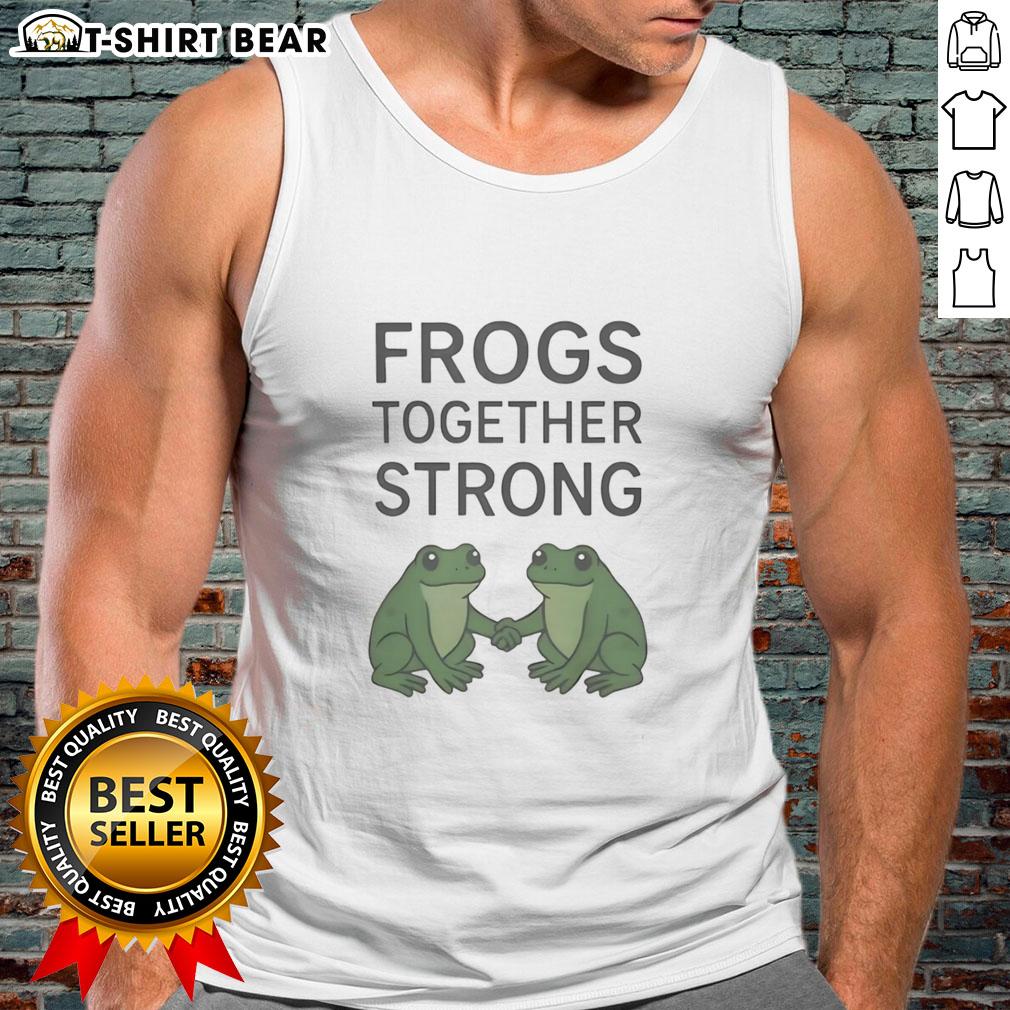 Good Portland Frogs Together Strong tank top featuring a vibrant frog design, perfect for casual summer wear.