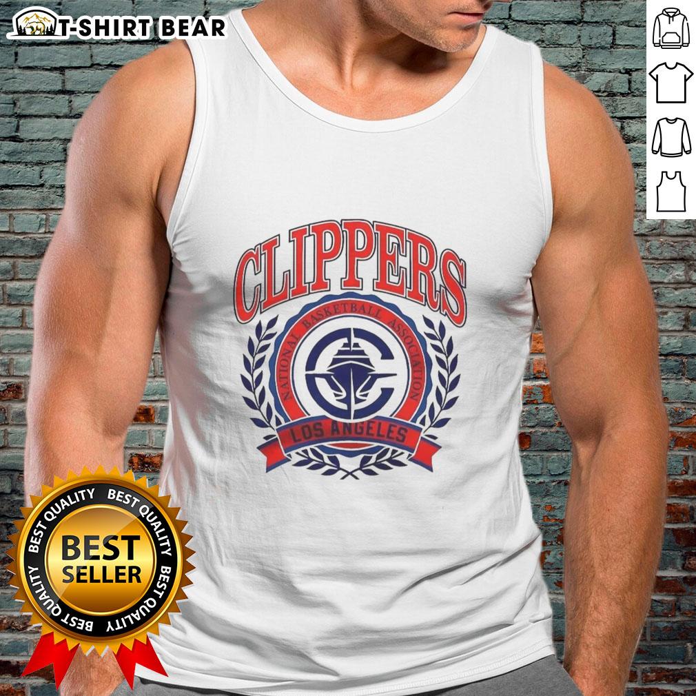 Vintage Los Angeles Clippers NBA logo tank top featuring a classic design for fans and collectors.