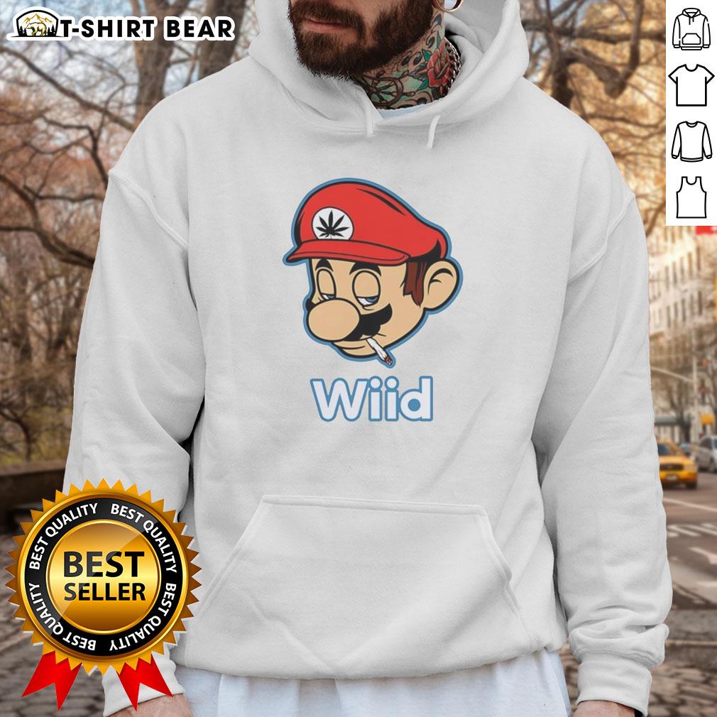 Stylish Hot Mario Bros Wii'd Smoking Hoodie featuring vibrant graphics of Mario in a cool smoking pose.