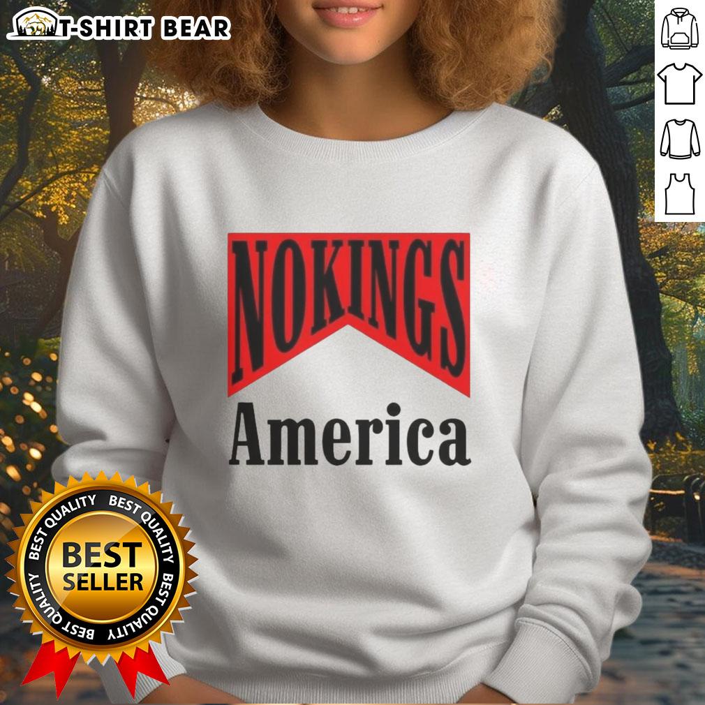 Hot No Kings America Medicine Packaging sweatshirt features a sarcastic design perfect for casual wear and humor lovers.