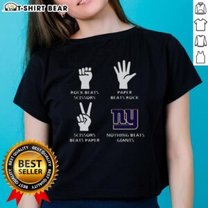 Stylish New York Giants football logo on a ladies' tee, perfect for women fans of NFL and Giants merchandise.