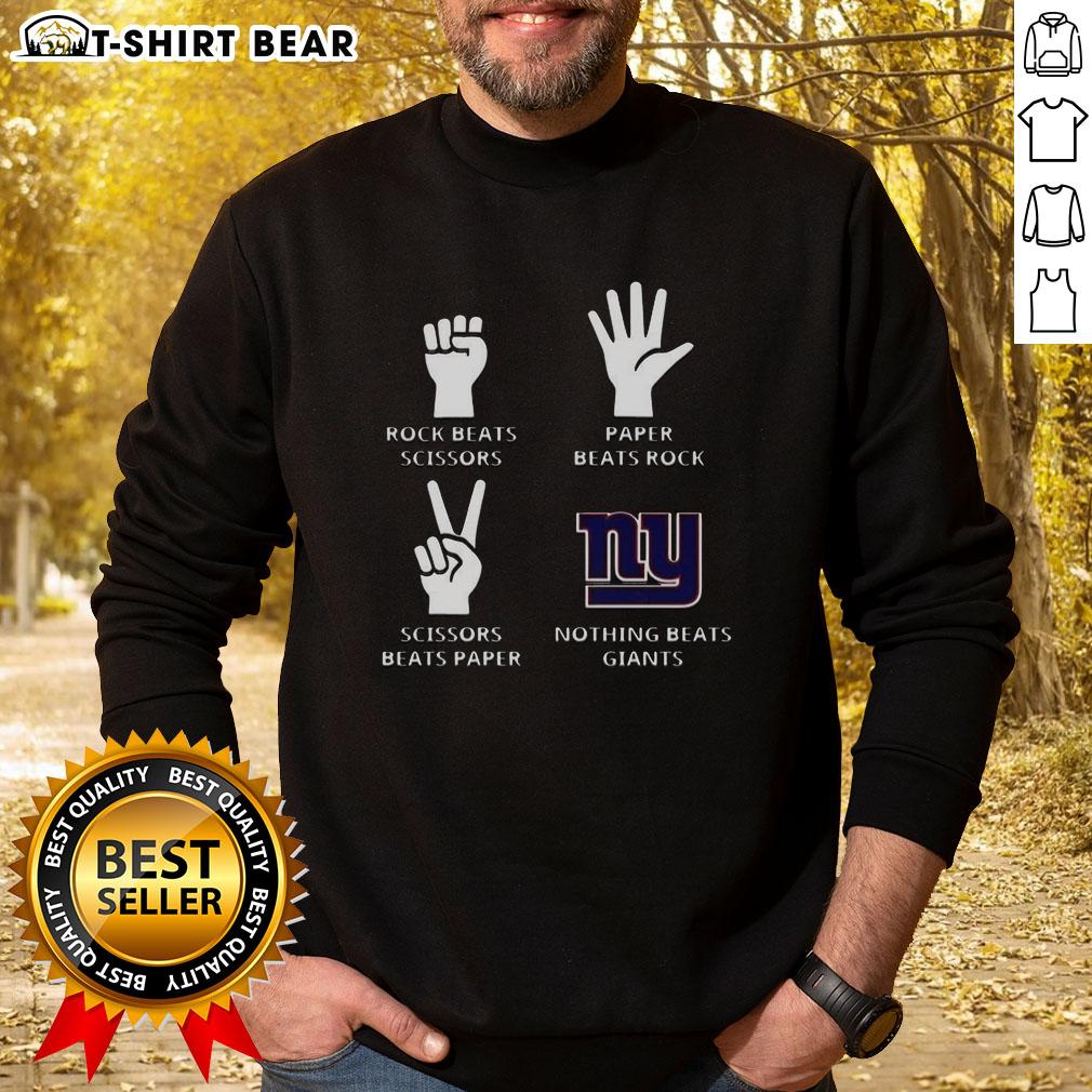 Alt Text: Hot Nothing Beats New York Giants Football Logo Sweatshirt featuring bold team logo on a cozy fabric.