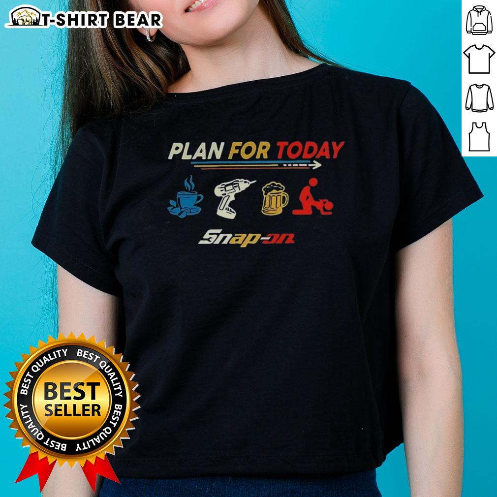 Hot Plan For Today: Coffee, Work, Beer, and Relax Stylish Ladies Tee for a perfect casual day out.