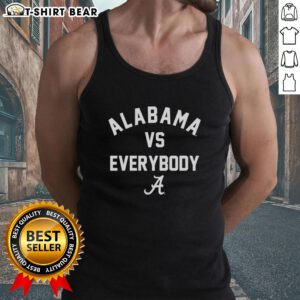 Stylish Alabama Crimson Tide football tank top featuring 'Alabama Vs. Everybody' design, perfect for game day.