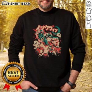 Spooky Squid Ink Halloween Anime Ghost Pumpkin design on a gamer sweatshirt for fans of Splatoon and Halloween.