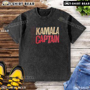 Alt Text: Nice Kamala Captain washed t-shirt featuring a stylish design for casual wear and fan apparel.