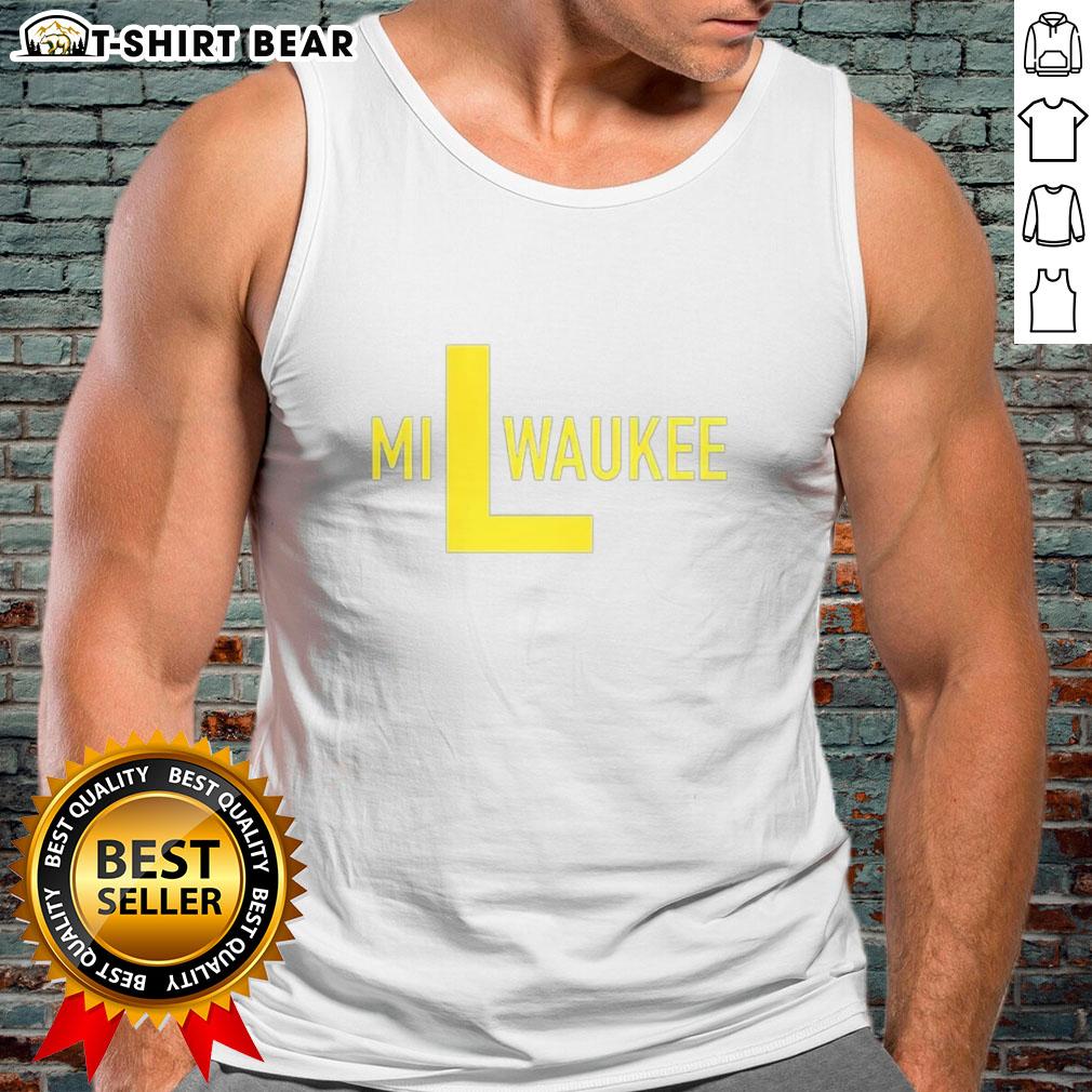 Stylish Milwaukee Brewers L logo tank top, perfect for baseball fans and summer wear.