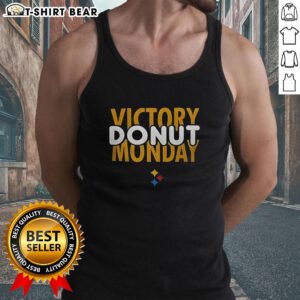 Nice Pittsburgh Steelers Football Victory Donut Monday Tank Top featuring team colors and logo for fans.