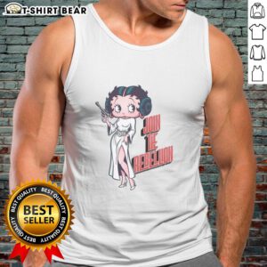 Retro cartoon princess parody tank top featuring Nice Rebel Pinup design, perfect for joining the rebellion in style.