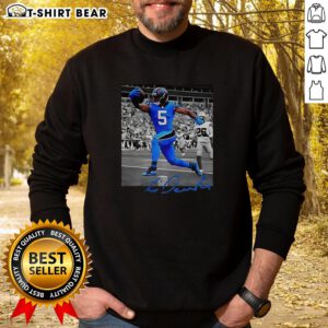 Comfortable Nice Rico Dowdle Carolina Panthers NFL Week 6 signature sweatshirt featuring team colors and logo.