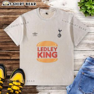 Nice Tottenham Hotspur X Ledley King hamburger washed t-shirt featuring a stylish design for fans.